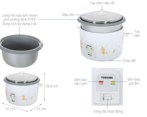 nồi cơm toshiba rc-28mh1pv