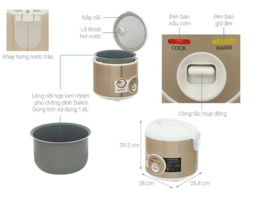 Nồi cơm điện Toshiba RC-18JH1TVN