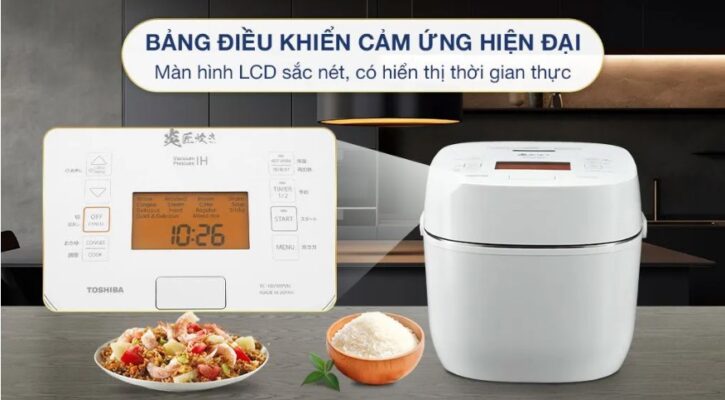 Nồi Cơm Điện Tử Cao Tần Áp Suất Toshiba RC-18VXWVN(W)