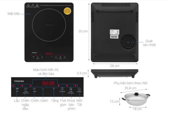 bếp điện từ đơn Toshiba IC-20R2SV