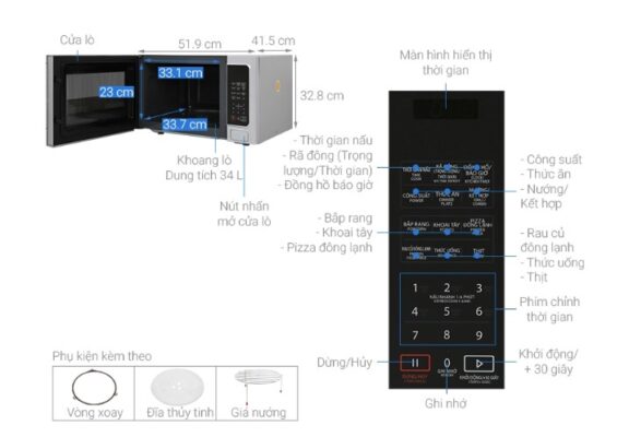 Lò vi sóng nướng Toshiba