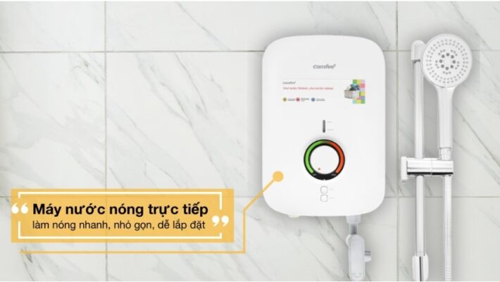 máy nước nóng trực tiếp với thiết kế hiện đại