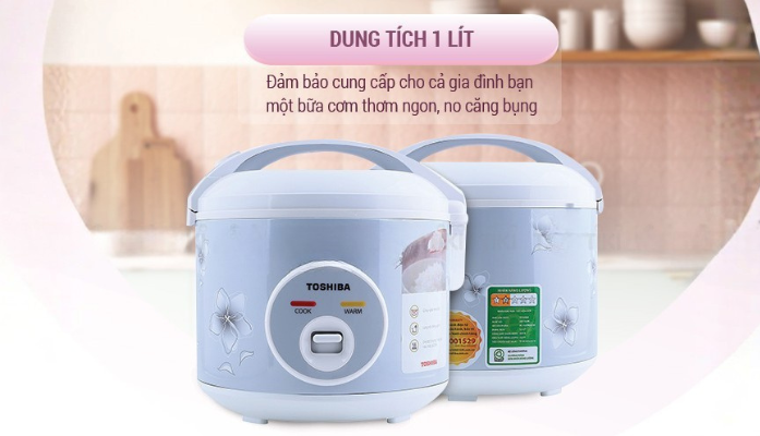 Nồi cơm điện Toshiba RC-10JFM(H)VN có dung tích 1 lít