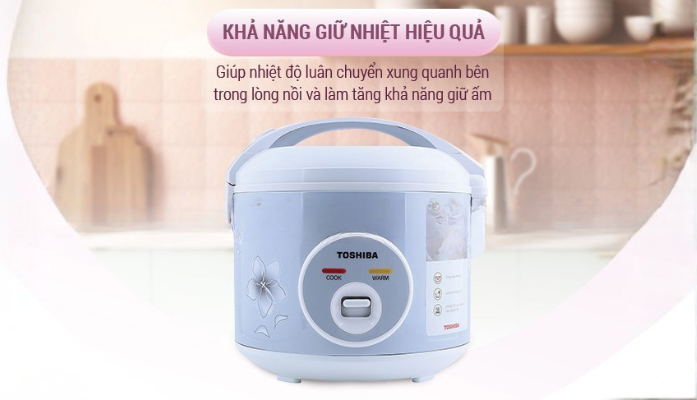 Nồi cơm điện Toshiba RC-18JFM(H)VN với khả năng giữ nhiệt hiệu quả